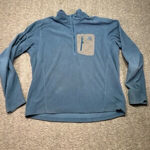 Eddie Bauer First Ascent Fleece Shirt Half Zip Men XL Blue Long Sleeve Climbing